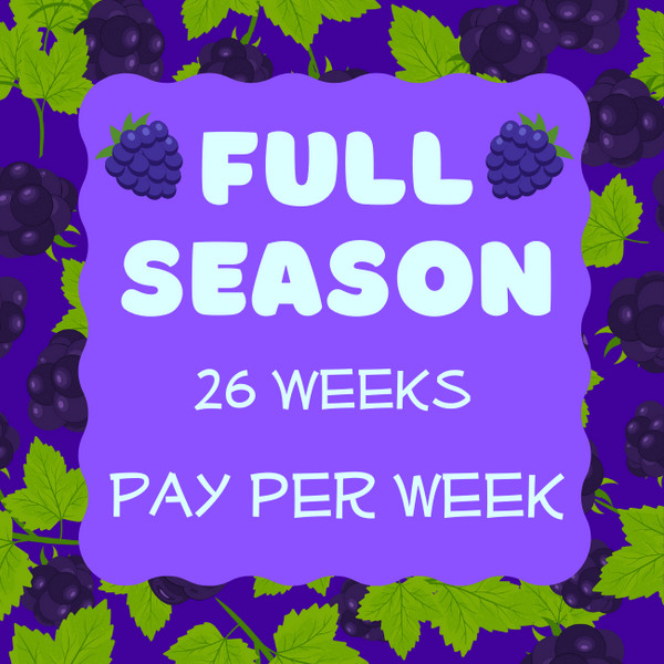 2025 Full Season CSA - Pay per Week