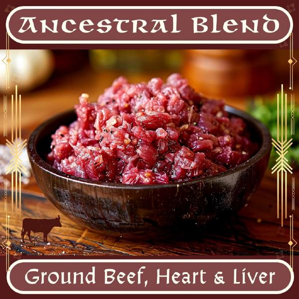 Ancestral Blend (Grass-fed Ground Beef, Heart & Liver blend)