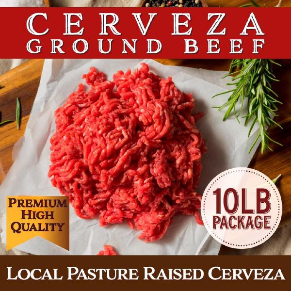 10lb CERVEZA GROUND BEEF Package