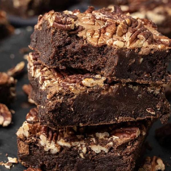 Triple Chocolate Truffle Pecan Brownies (Gluten-Free)