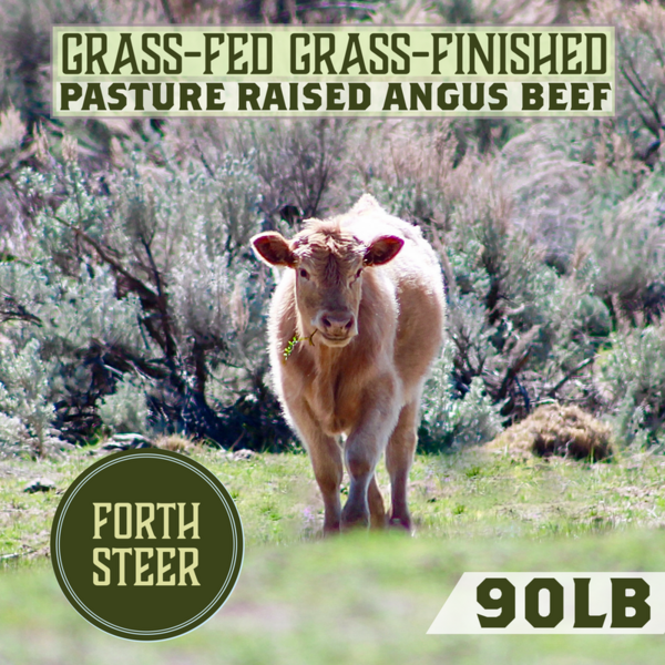 1/4 Steer Grass-Fed Grass-Finished Beef (90lbs)