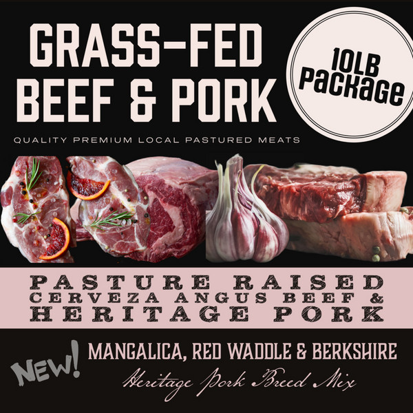10lb Work From Home GRASS-FED BEEF & HERITAGE PORK Package