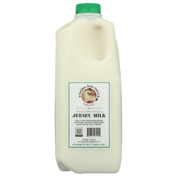 Raw Jersey Whole Milk - Golden Rule Dairy