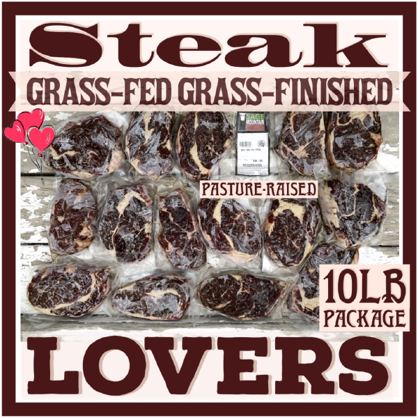 Steak Package (10lbs) Grass-fed Grass-finished Angus Beef