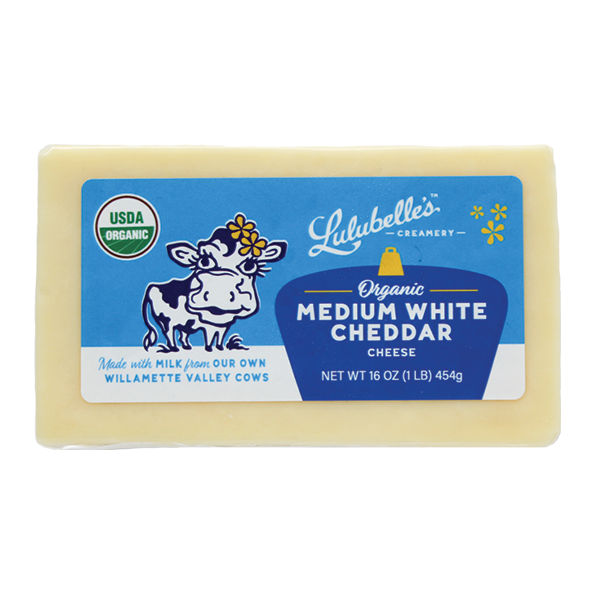 Lulubelle's Medium White Cheddar Cheese
